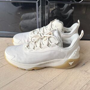 Under Armour x The Rock Women’s Traning Shoe Size 8 Cream / No Box